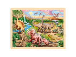 Goki Einlegepuzzle Dinosaurierwanderung