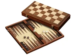 Philos Spiele Schach Backgammon Dame Set Feld 42 mm magnetisch