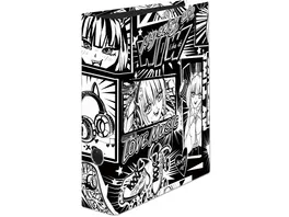 FALKEN Motiv Ordner A4 Manga Black White