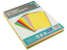 Farbiges Druckerpapier A4 10 Farben 250 Blatt sortiert