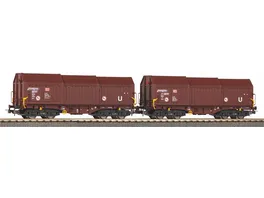 PIKO 58293 H0 2er Set Teleskophaubenwagen DB Cargo VI