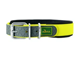 Hunter Hundehalsband Convenience Comfort Farbe neongelb Groesse 50 Masse 37 45 cm 2 5 cm