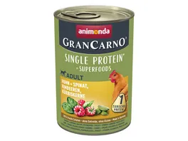 ANIMONDA Hundenassfutter GranCarno Adult Superfood Huhn Spinat