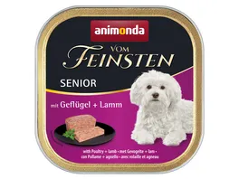 ANIMONDA Hundenassfutter Senior vom Feinsten mit Gefluegel Lamm