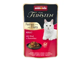 ANIMONDA Katzennassfutter vom Feinsten Adult mit Rind Putenfilet