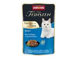 ANIMONDA Katzennassfutter vom Feinsten Adult mit Gefluegel Seelachsfilet