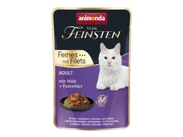 ANIMONDA Katzennassfutter vom Feinsten Adult mit Wild Putenfilet