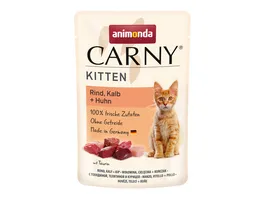 ANIMONDA Katzennassfutter Carny Kitten Rind Kalb Huhn