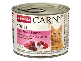ANIMONDA Katzennassfutter Carny Adult Rind Pute Shrimps