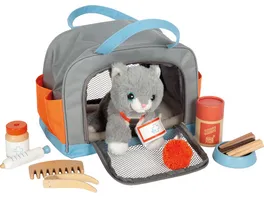 small foot Katze mit Tasche und Pflege Set