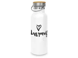Design Home Edelstahl Isolierflasche Love Yourself 0 5l