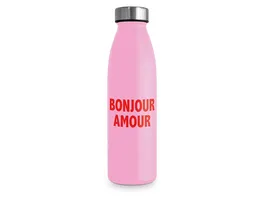 Design Home Edelstahl Isolierflasche Bonjour Amour 0 5l