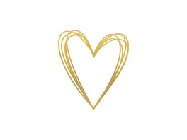 Bella Casa Servietten Pure Heart Gold 33x33cm