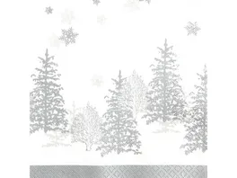 Home Fashion Tissue Serviette Tree and Snowflakes 33x33cm