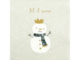 Home Fashion Serviette Schneemann 33x33cm