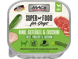 MAC s DOG Hundenassfutter Rind Gefluegel Zucchini