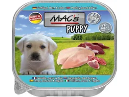 MAC s DOG Hundenassfutter Puppy Rind Gefluegel