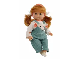 Schildkroet Puppen Puppe Schlummerle 32 cm rote Haare blaue Schlafaugen Kleidung Maeuschen