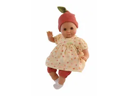 Schildkroet Puppen Puppe Schlummerle 32 cm mit Malhaar und braunen Schlafaugen Erdbeerchen