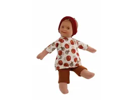 Schildkroet Puppen Puppe Loeckchen 30 cm Malhaar braune Malaugen Kleidung Schneckchen