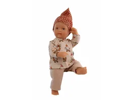 Schildkroet Puppen Puppe Mein 1 Baby 28 cm mit Malhaar und brauenen Malaugen Wichtelkleidung blrose