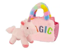 Plueschhandtasche mit Tier Einhorn