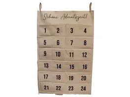 Adventskalender aus Leinenstoff