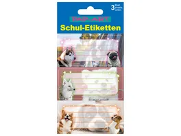 PAP ART Schulbuch Etiketten Hunde Babies