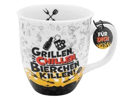 GRUSS CO Tasse Grillen Chillen Bierchen killen