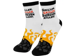 GRUSS CO Zaubersocken Grillen chillen Bierchen killen