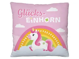 GRUSS CO Plueschkissen Einhorn