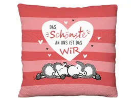 sheepworld Plueschkissen Das Schoenste an uns ist das wir