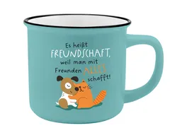 GRUSS CO Becher Es heisst Freundschaft weil man mit Freunden alles schafft