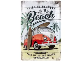 Nostalgic Art Blechschild 20x30cm VW Bulli Beach