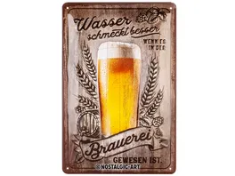 Nostalgic Art Blechschild 20x30cm Wasser schmeckt besser