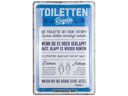 Nostalgic Art Blechschild 20x30cm Toiletten Regeln