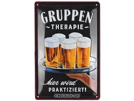 Nostalgic Art Blechschild 20x30cm Gruppentherapie Bier