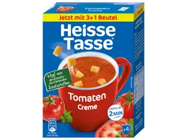 Heisse Tasse Instantsuppe Tomaten Creme