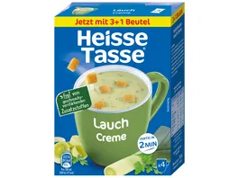 Heisse Tasse Instantsuppe Lauch Creme