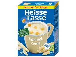 Heisse Tasse Instantsuppe Spargel Creme