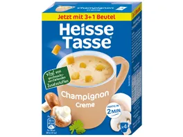 Heisse Tasse Instantsuppe Champignon Creme