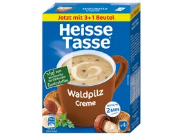 Heisse Tasse Instantsuppe Waldpilz Creme