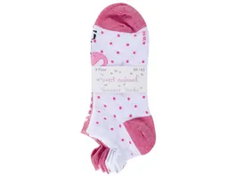 Damen Sneaker Socken Sweet Animal Flamingo 3er Pack