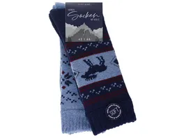 Herren Winter Socken mit Wolle 2er Pack