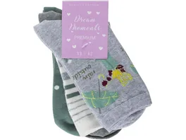 Damen Socken mit Herbstmotiven 3er Pack