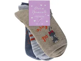 Damen Socken mit Herbstmotiven 3er Pack