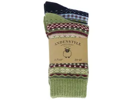 Damen Wintersocken Andenstyle 2er Pack