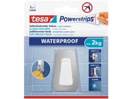 tesa Powerstrips Waterproof Haken Large Metall Plastik