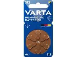 VARTA Hearing Aid Batteries 312 Blister 6er
