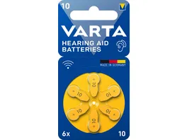 VARTA Hearing Aid Batteries 10 Blister 6er